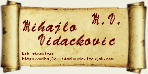 Mihajlo Vidačković vizit kartica